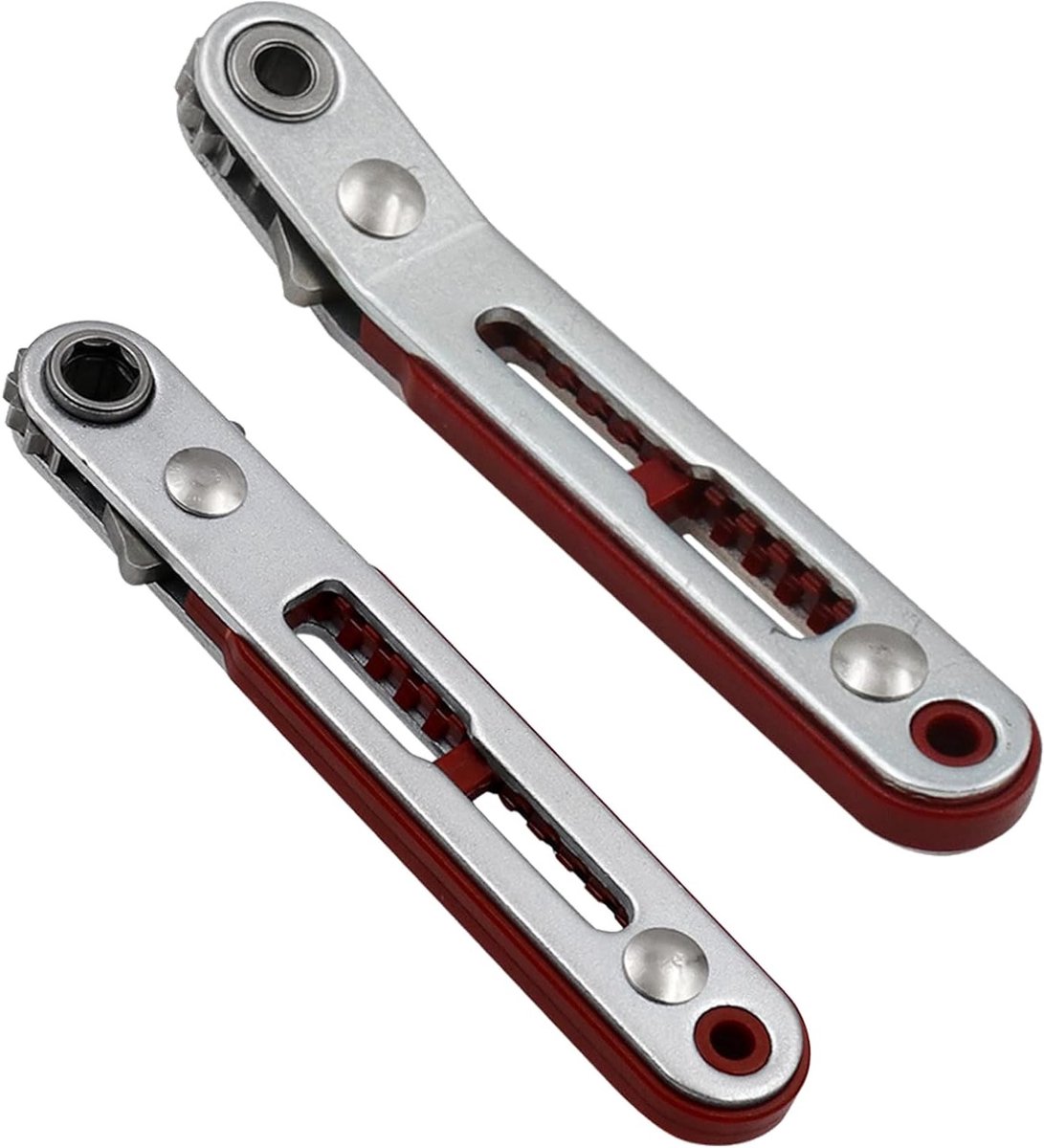Ergonomische Ratchet Wrench Set met 2 Stuks - Plat Elbow Ontwerp voor Moeiteloos Aandraaien van Strakke Schroeven en Hoekverbindingen