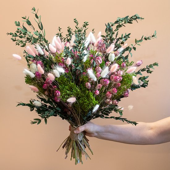 Droogbloemen - boeket - Roselin Roze - Droogboeket