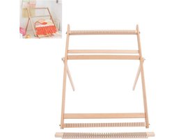 Verstelbaar Weefraam van Massief Hout voor DIY Deken en Sjaal, Loom en Naai Machine voor Creatieve Projecten
