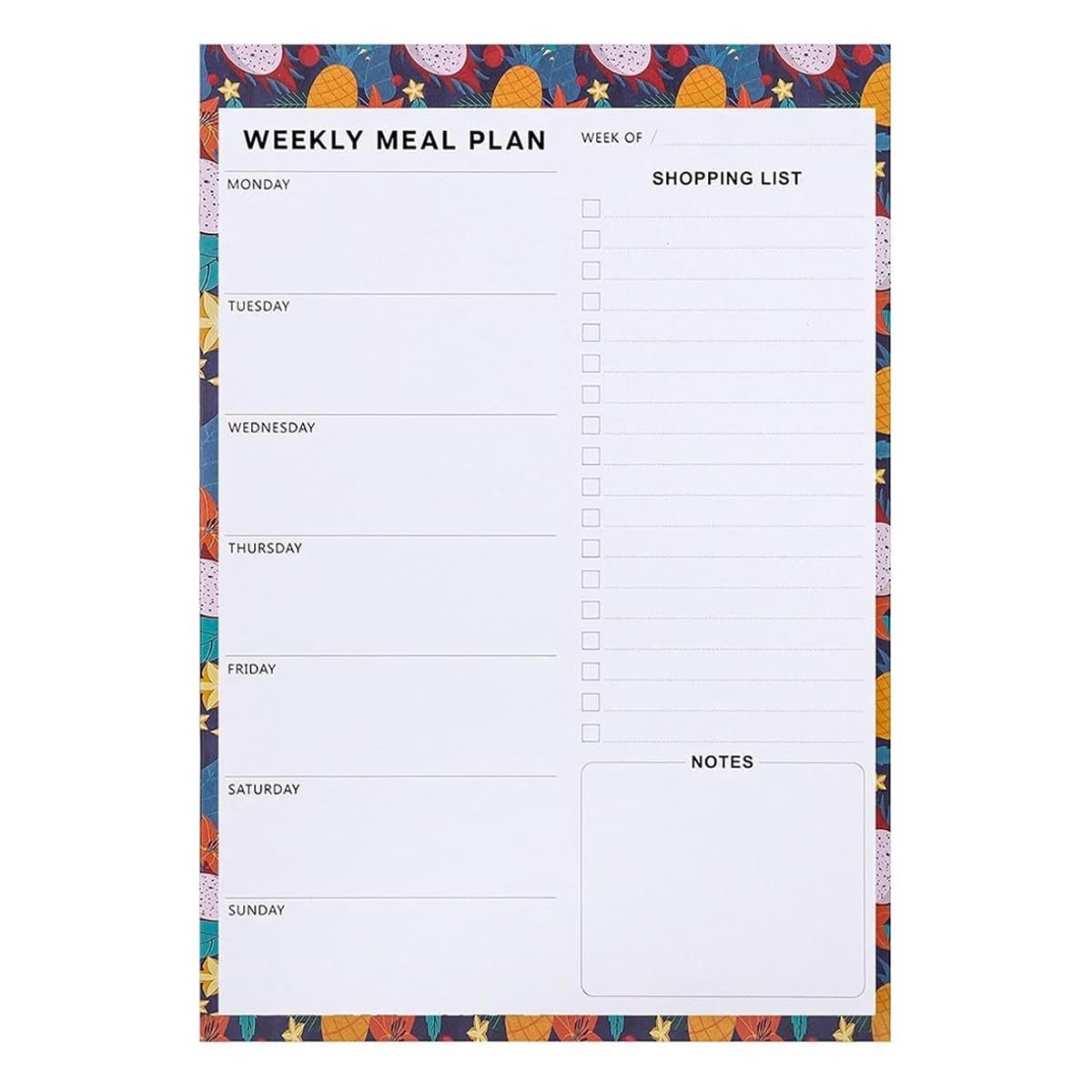 ONF3 - Magnetische Maaltijd Planner - Weekmenu en Boodschappenlijst - 60 Vel - Handig voor Organisatie - Efficiënt voor Maaltijdplanning - Gesch...