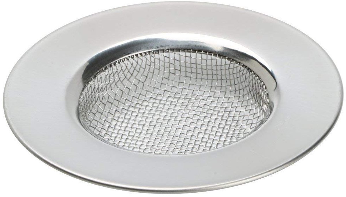 Allecto - Gootsteenzeefje - Haarvanger - Voorkomt verstoppingen - Zilver - Gootsteenfilter - Geschikt voor douche en wastafel