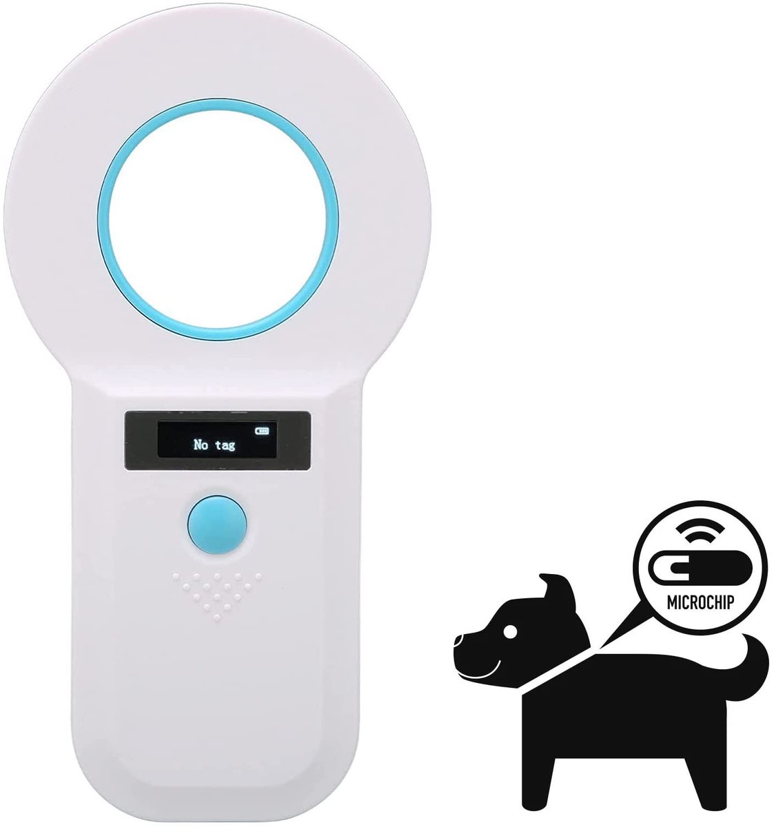 aladdien - Draagbare Pet Microchip Scanner - Huisdierenbeheer - Draadloze verbinding - 2.4G technologie - Ideaal voor huisdieren - Compact en gebrui..