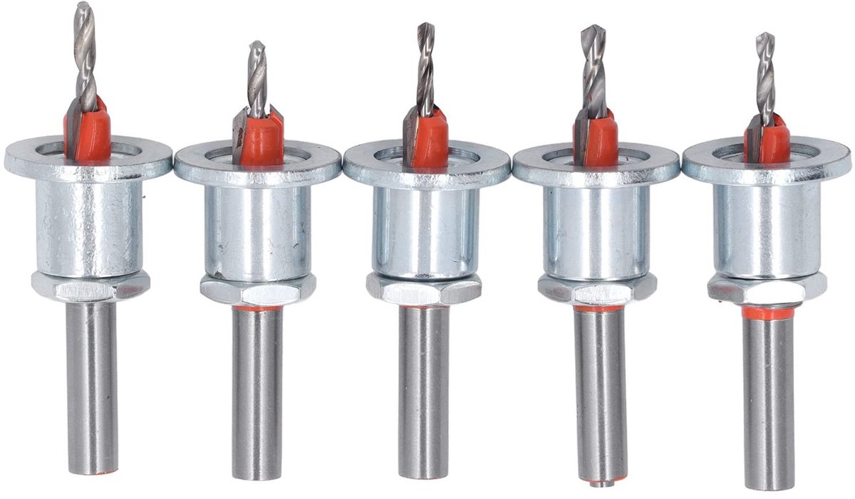 Allecto - Countersink Boren Set - 5-delige Houtbewerking Gereedschap - Precisie en Kwaliteit - Metaalbewerking - Professioneel Gereedschap - Geschi...