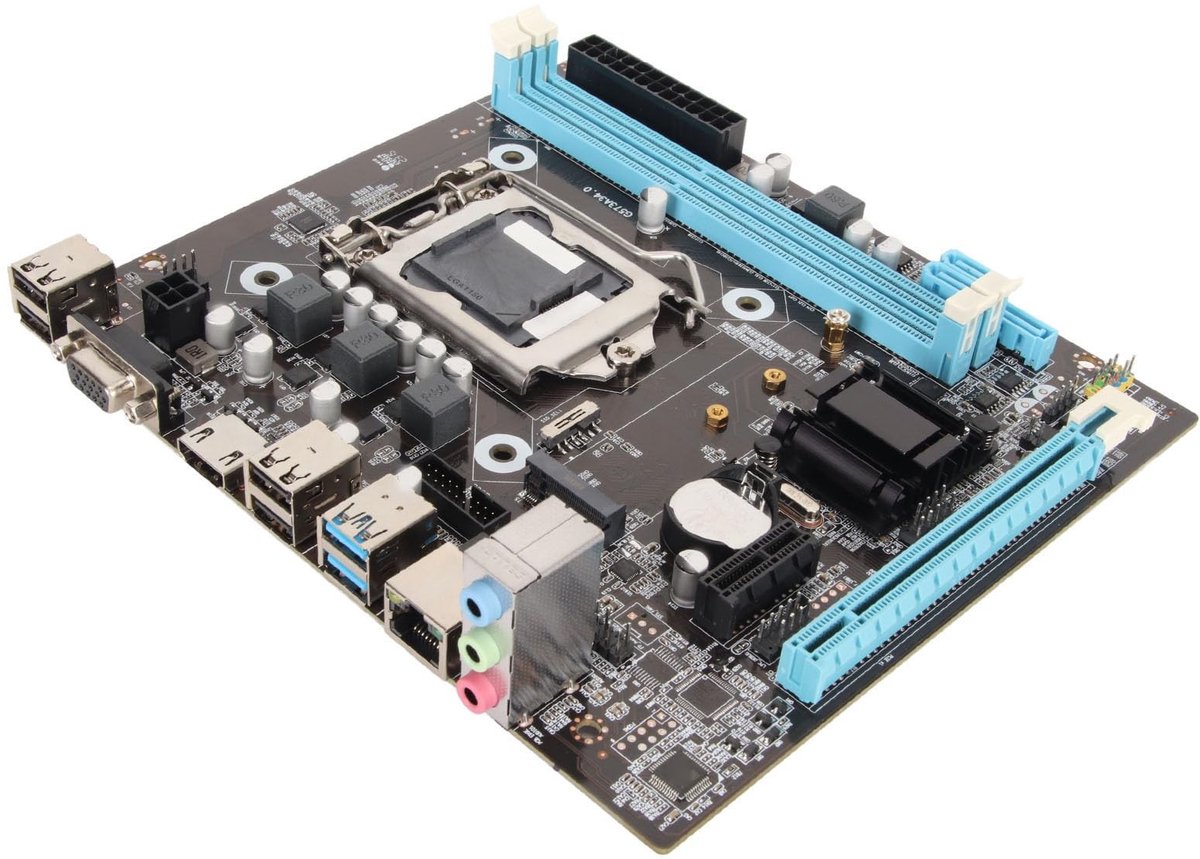 aladdien H81 Gaming-moederbord - Dual Channel DDR3 - Micro - PCIe-slot - M.2 NVMe - Geschikt voor Intel Core-processors - Model Elprico1nbm60p7vh