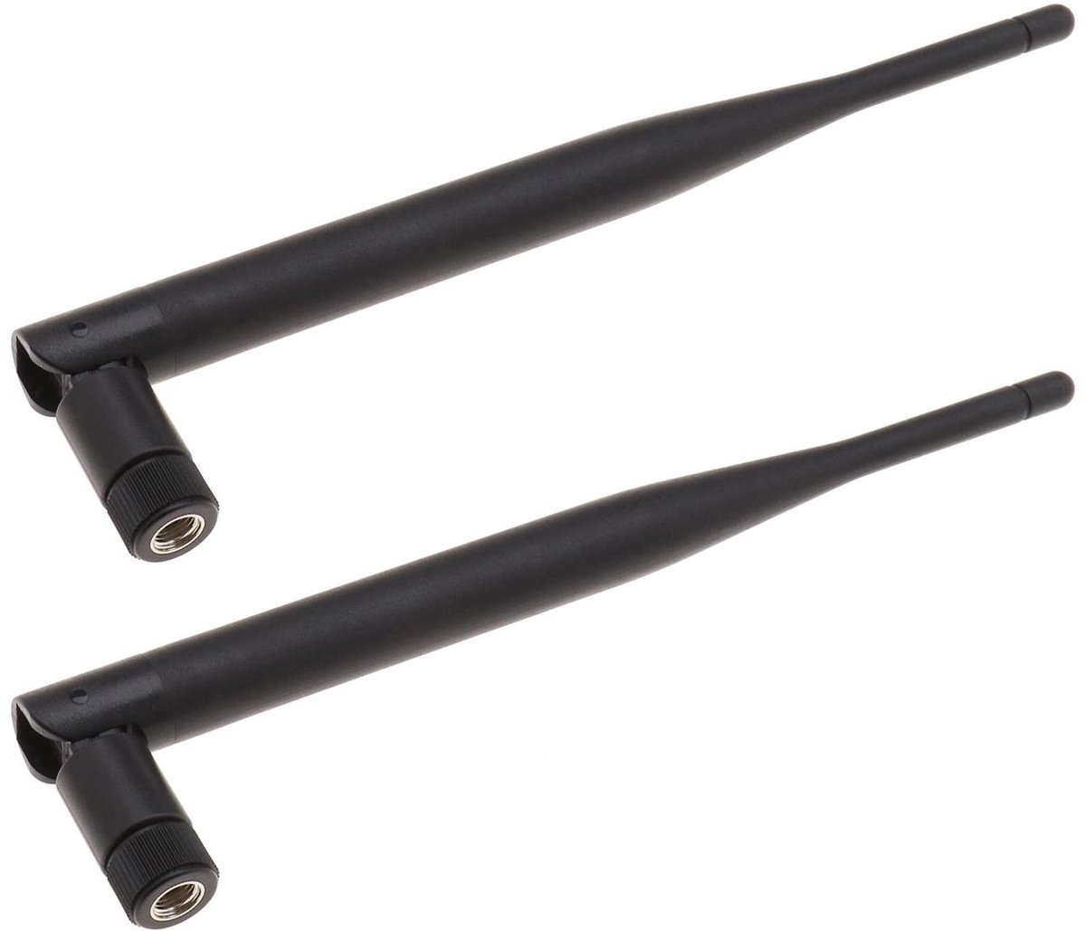 ONF3 - WiFi Antenne - 6dBi Versterking - Omni-Directioneel - 2,4/5,8 GHz - Geschikt voor Router en Beveiligingscamera - 2 Stuks