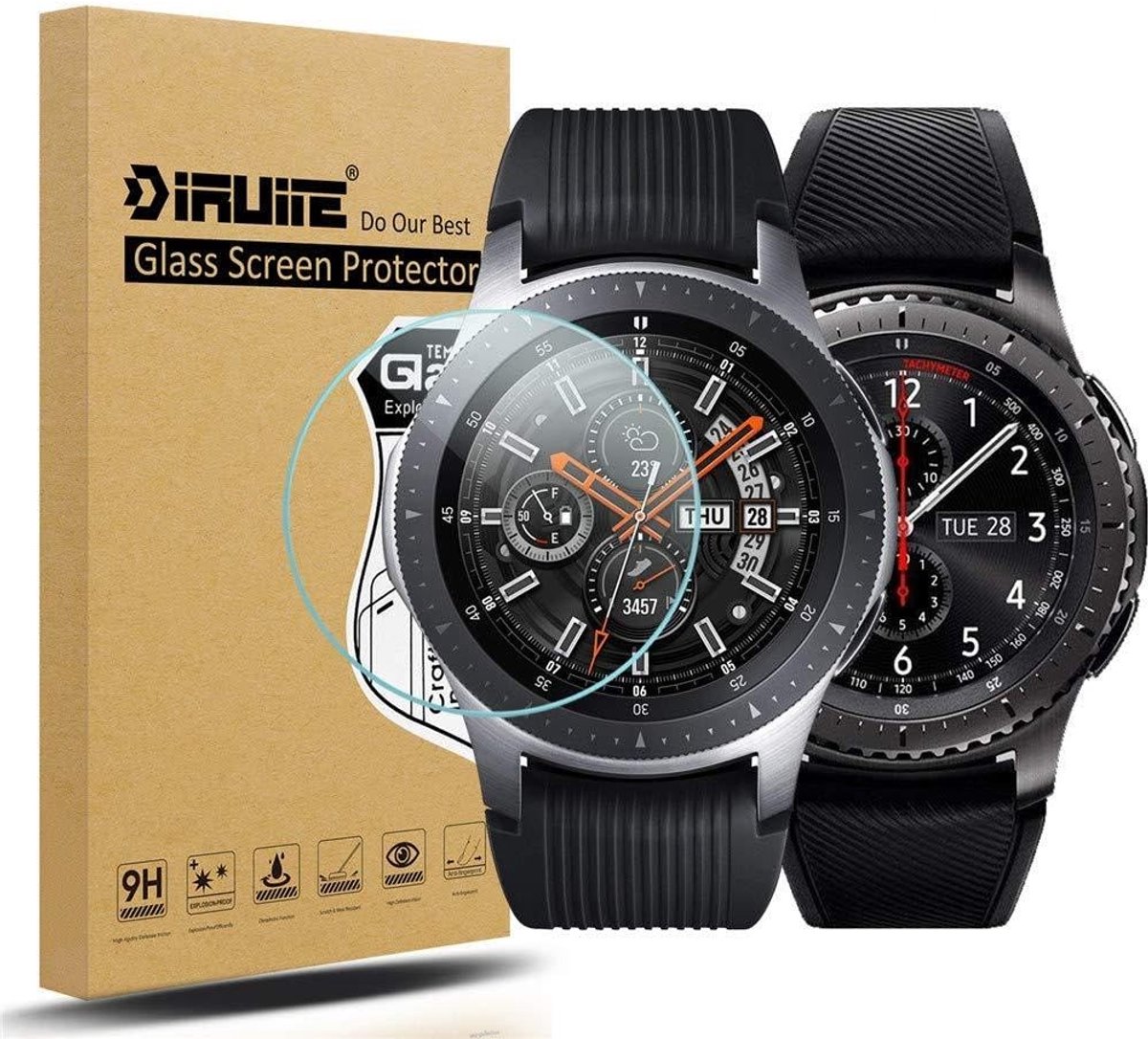 Shopcentral - Tempered Glass - 9H Hardheid - Bescherming - 46mm - Schermbeschermer - Hoge helderheid - Geschikt voor Samsung Galaxy Watch 46mm en Gear S3