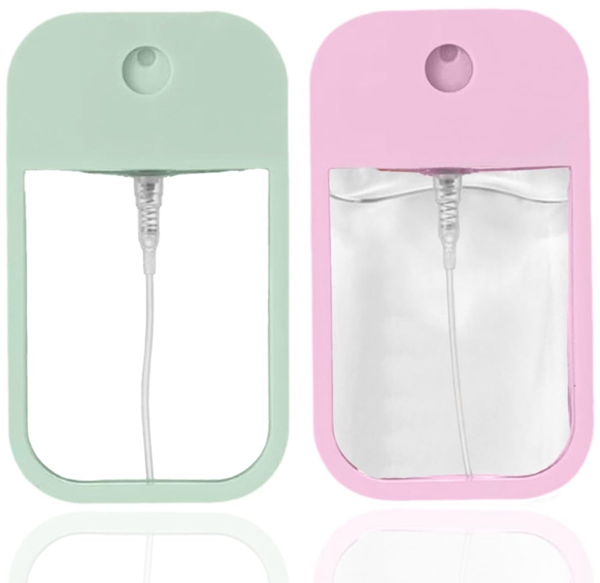 Allecto - Glazen Mini Parfumflessen - Herbruikbare Sprayflessen - 2x 45ml - Reizen - Cosmetica - Ideaal voor op reis - Transparant