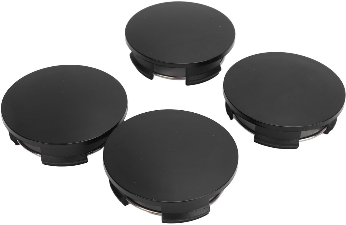 Allecto - Car Wheel Center Hub Caps - 4-delige set - Zwart - ABS materiaal - Geschikt voor auto wielen - 57mm