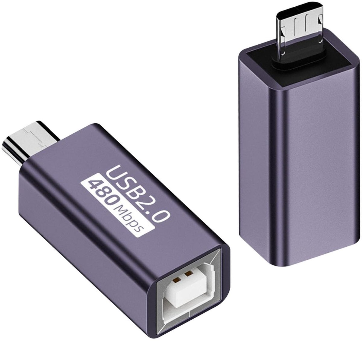 QIANRENON Micro USB naar USB B MIDI Adapter - 480Mbps Dataoverdracht & 7W Opladen