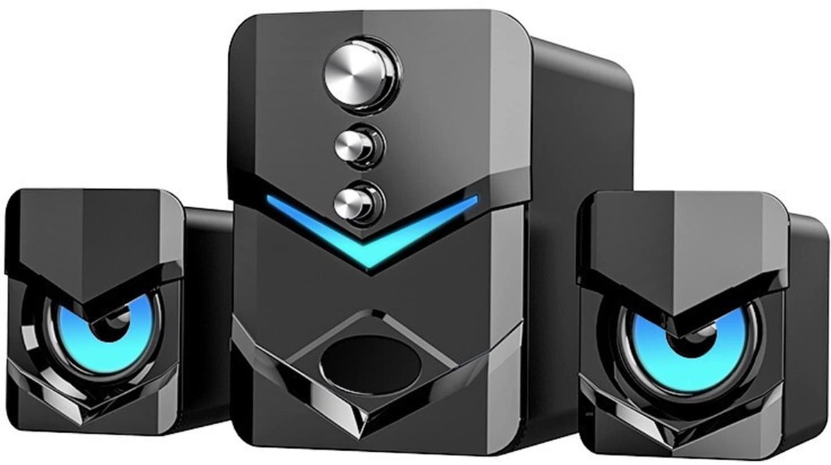 Allecto - Multimedia Desktop Speaker - Stereo Surround Geluid - Compact formaat - Subwoofer - Geschikt voor Computer en Laptop - Zwart