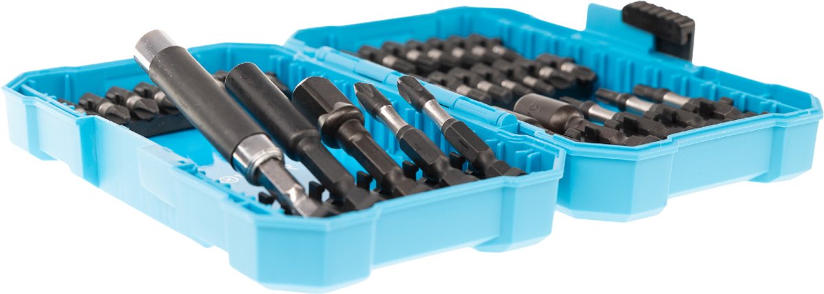 Impact Bitset 34-delig S2 Staal – Impact Bits Set – Slagvast – Schroefbit Set – Shock Reduction – Slagbit Set – Slagschroevendraaier