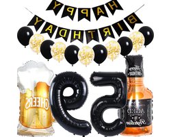 Feestelijke Versiering voor 59e Verjaardag met Ballonnen, Folieballon en Helium Ballonnen voor Mannen en Vrouwen, Perfect voor een Whiskey en Bier Themafeest