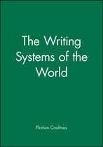 Boek kaft met de titel "The Writing Systems of the World" en auteur Florian Coulmas in witte letters op een groene achtergrond.