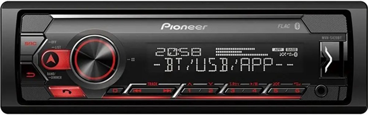 Pioneer MVH-S420BT Autoradio Enkel din Rood-USB-Bluetooth - 4 x 50 W – foto 8