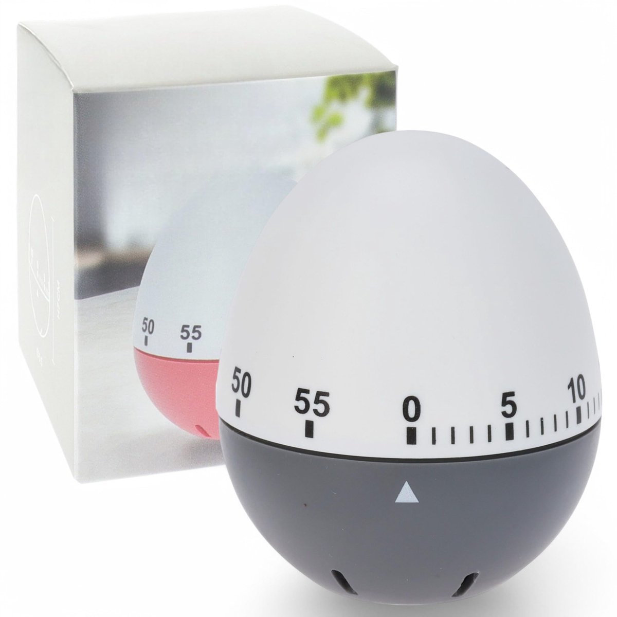 aladdien - Keuken Timer - Mechanische 60 Minuten Kookwekker - Eenvoudig in Gebruik - Grijs - Betrouwbaar en Nauwkeurig - Perfect voor Koken en Bakke..