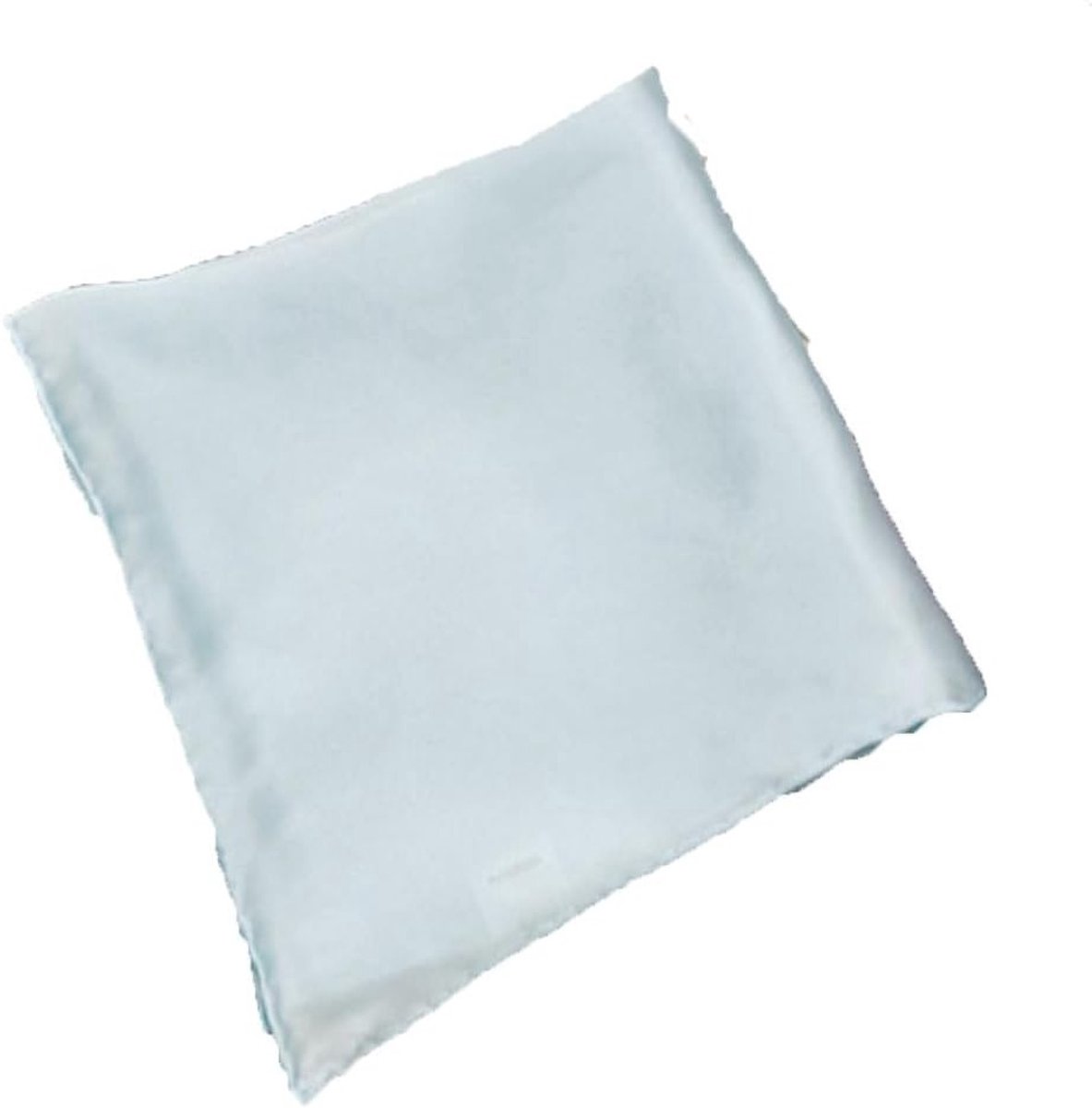 Elegante Lichtblauwe Zijden Pocket Square van 35 x 35 cm voor Bruiloften en Feestjes, Luxe Handkerchief van 100% Zijde, Perfecte Accessoire voor Mannen