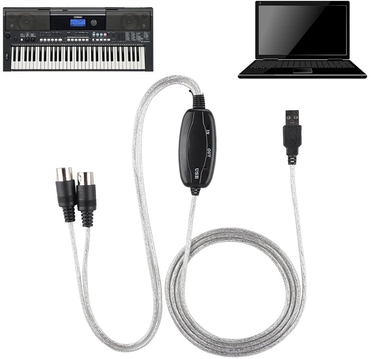 USB MIDI Kabel: Eenvoudige Plug & Play Verbinding voor Muziekopname