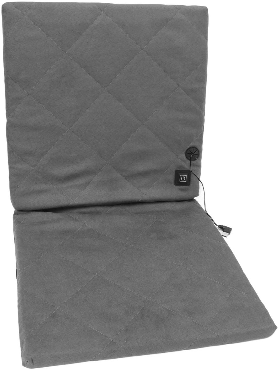 Allecto - Verwarmde Campingstoel - Elektrisch Verwarmd Zitkussen - Inklapbare Stadionstoelen - Verwarmd Zitkussen met Rugleuning voor Camping Visse...