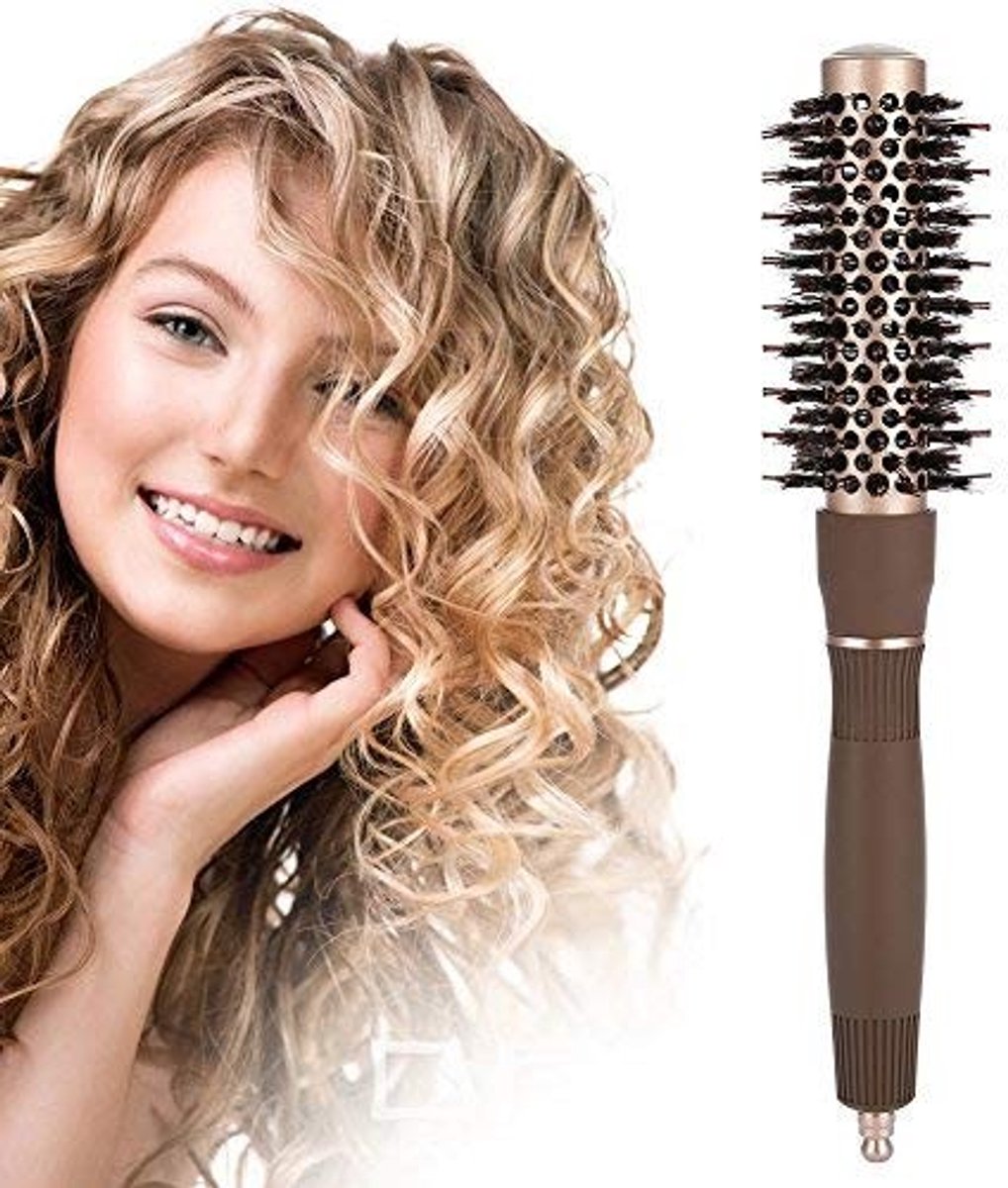 Allecto - Professional Round Ceramic Hair Brush - Antistatische Haarkam - Voor Haarstyling - 25mm - Hoogwaardige Haarborstel - Geschikt voor Kapsel...