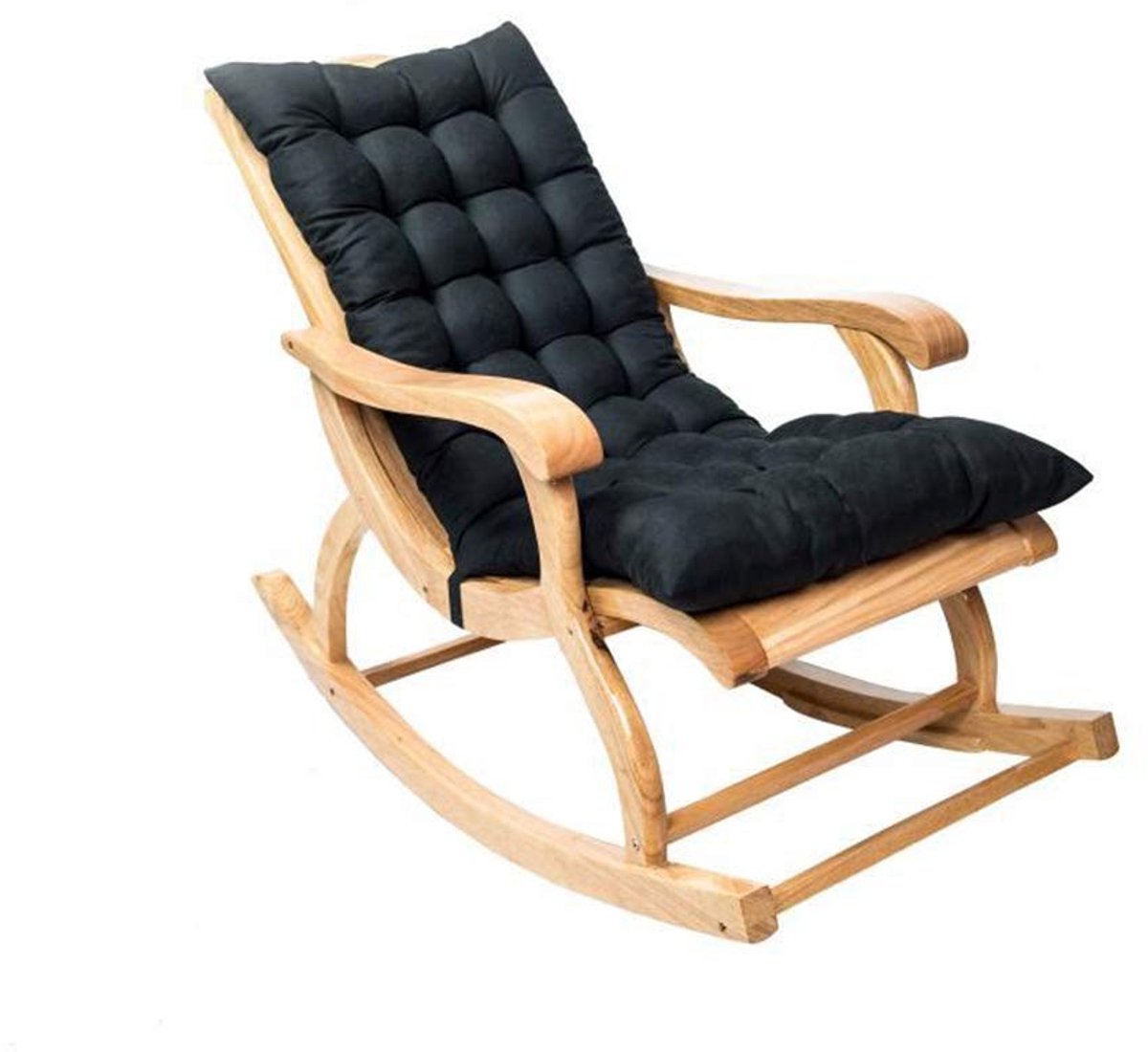 Allecto - Kussens voor ligstoel - Antislip schommelstoelkussen - Gewatteerd en comfortabel - Zwart en claret - Tuinstoel kussen - Perfect voor buit...