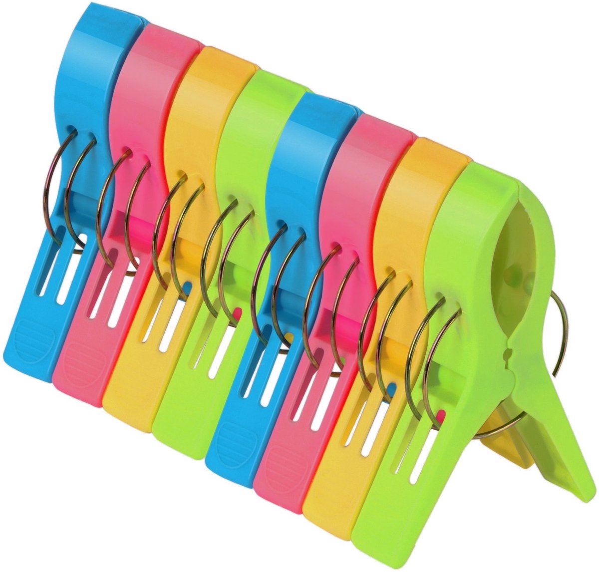 TRIXES 8-delige Strandhanddoek Klemmen - In Diverse Kleuren voor Zonnebedden