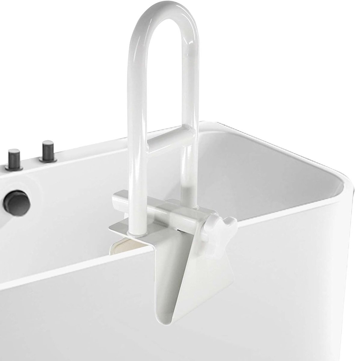 Badbeugel - Badgreep Douchegreep - Veilig in Bad Stappen - Zonder Boren Verstelbaar - 44x23 cm - Wit