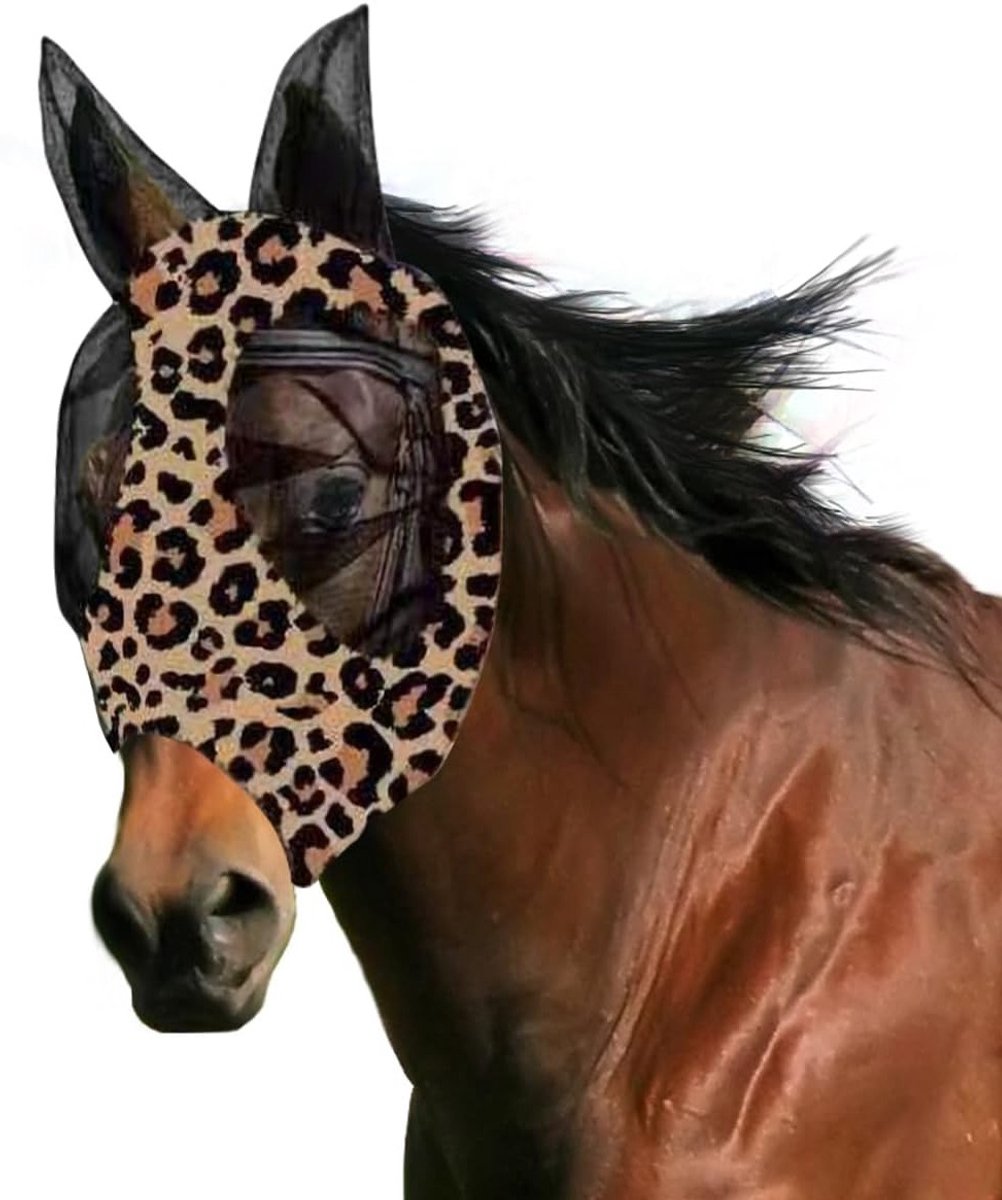 Ademend Vliegendek voor Paarden met Oorbescherming - UV-Bescherming en Comfortabel Ontwerp (L)
