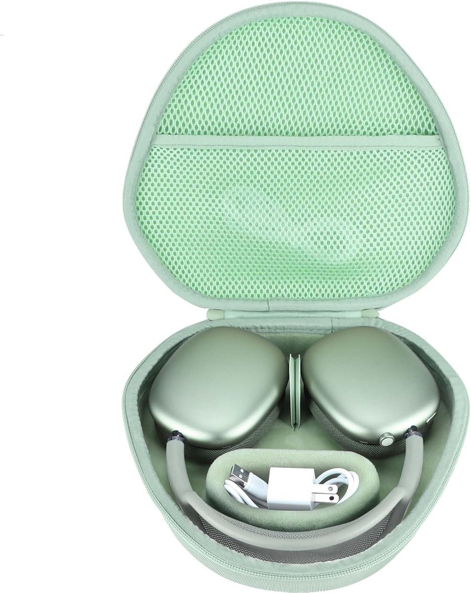Duurzame Hard Case voor AirPods Max Hoofdtelefoon - Bescherming, Lichtgewicht en Stijlvol Groen