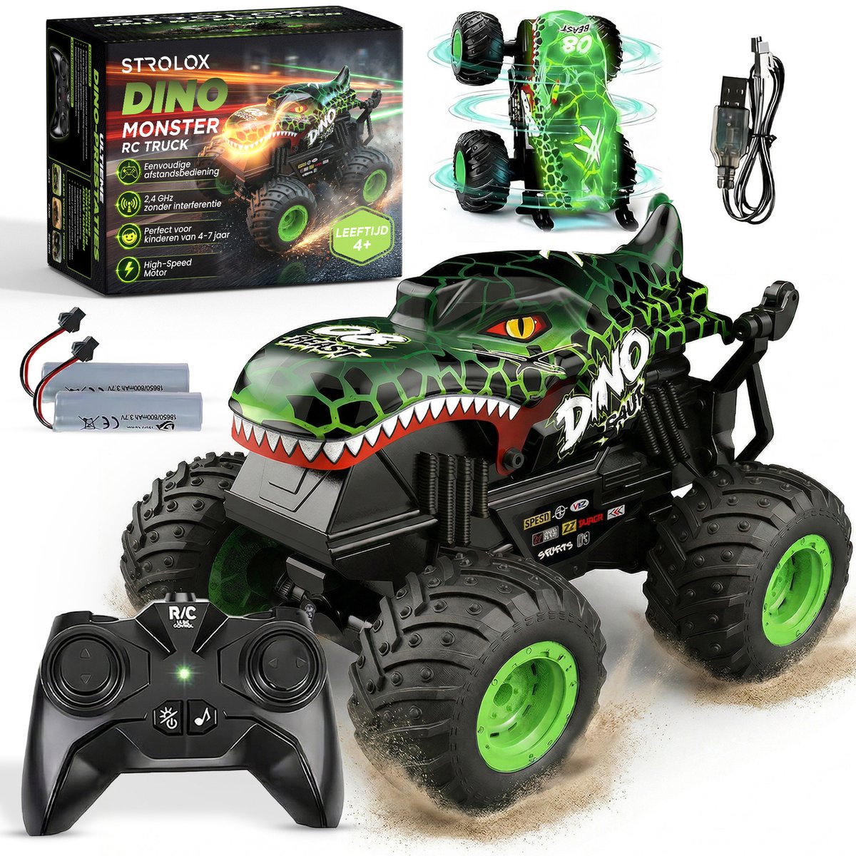 Strolox ® Dinosaurus bestuurbare auto