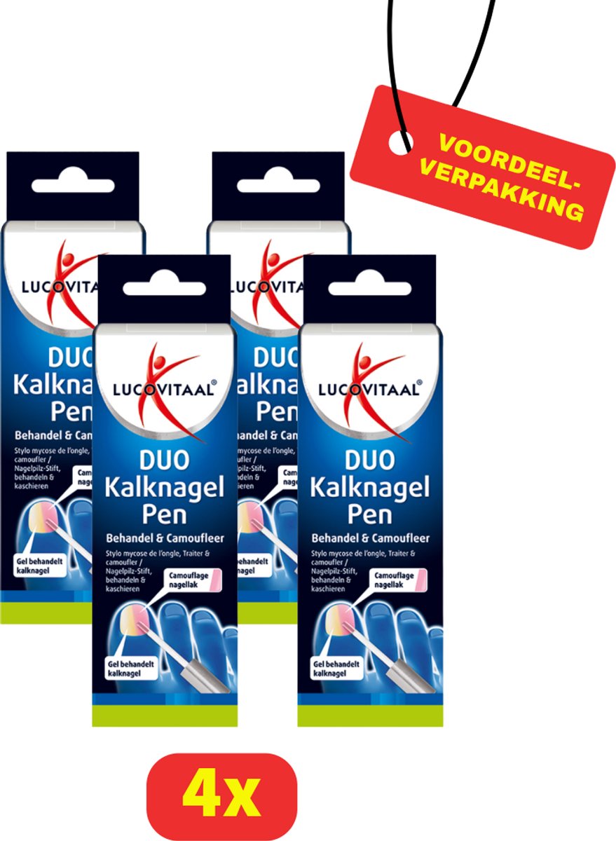 Lucovitaal Duo Kalknagel Pen - 4x - Voordeelverpakking!