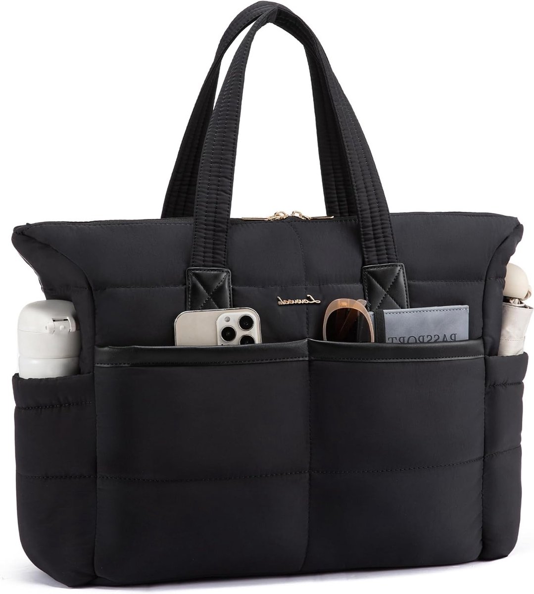 Stijlvolle laptoptas voor 15,6 inch - Waterbestendige shopper met meerdere vakken