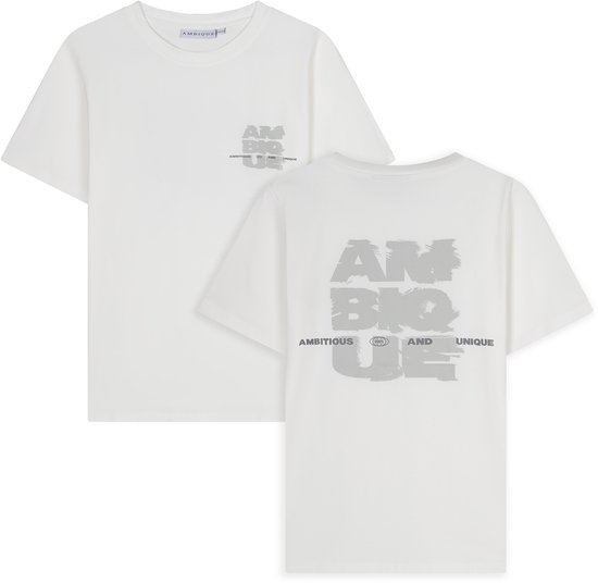 AMBIQUE - T-shirt Damon - 103 Écru - Taille 158/164