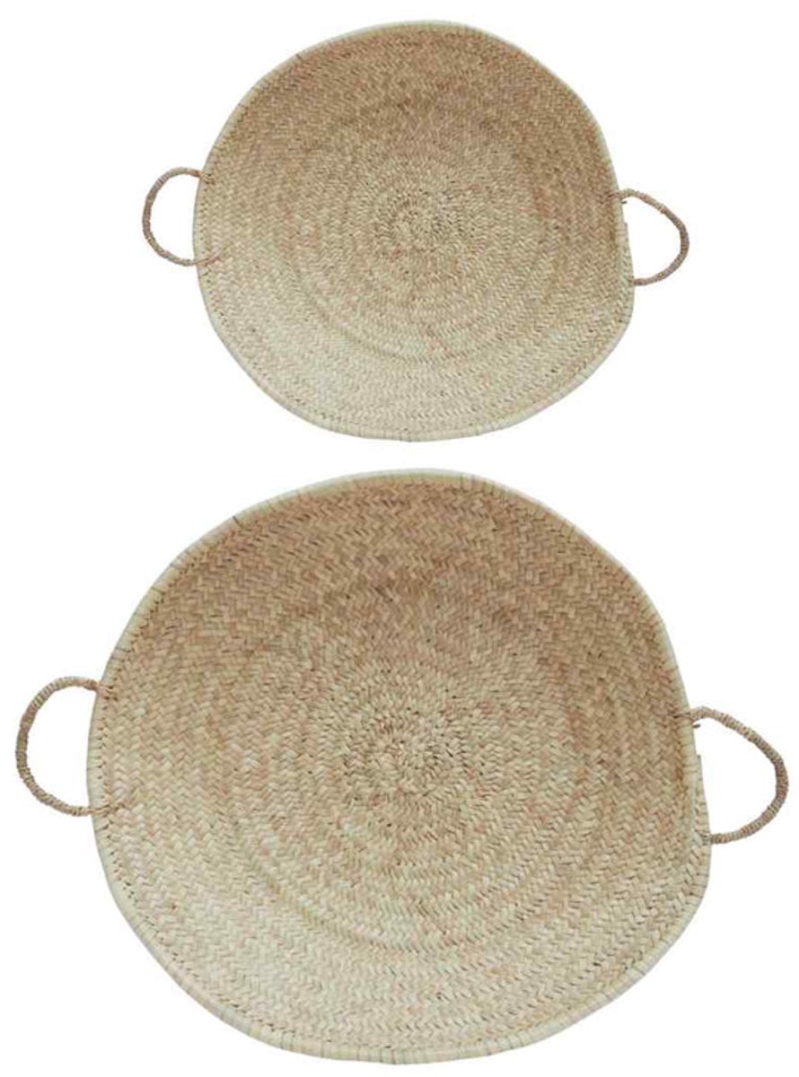 NOA MAY Mand Loulou - naturel - zeegras - boho - Ø 55 x h 10 cm