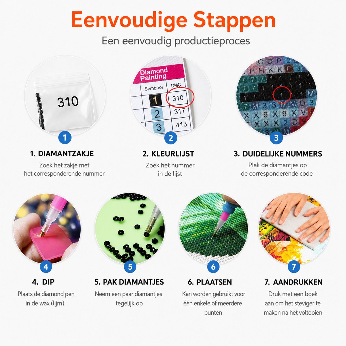 BOTC Diamond Painting Volwassenen - Diamond Painting Kinderen - Diamond Painting Pakket Volledig - 30x40CM — afbeelding 2