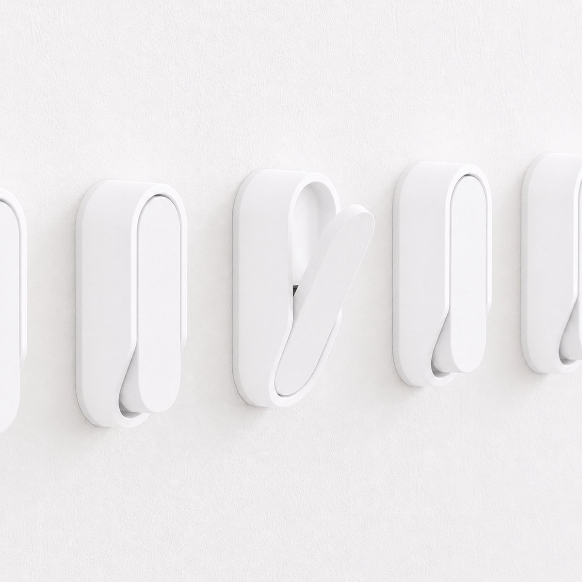 Set Van 3 Opvouwbare Wandhaken Wit Kapstok Haak - Ruimtebesparende Inklapbare Wandhanger Voor Jas Tas Handdoek Sleutel - Moderne Minimalistische Wandhaak Met Schroeven Voor Hal Badkamer Keuken - Wit