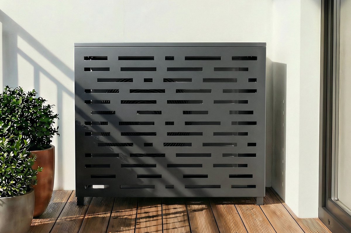 Casanoov Aneto Arlberg Grijze Aluminium Afdekking Voor Airconditioner En Warmtepomp - Maat S