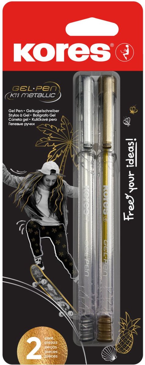 Gelpennen 2-pack - Goud en Zilver | Gelpen Goud - Gelpen Zilver - Gelpennen Volwassenen en Kinderen - Metallic Gelpennen