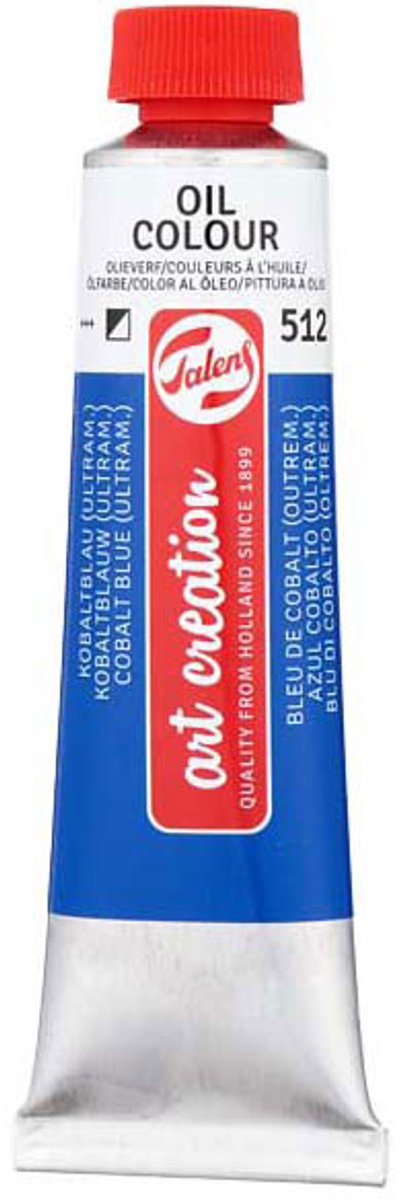 Olieverf tube kobaltblauw 40ml voor kinderen schilderen creatief.