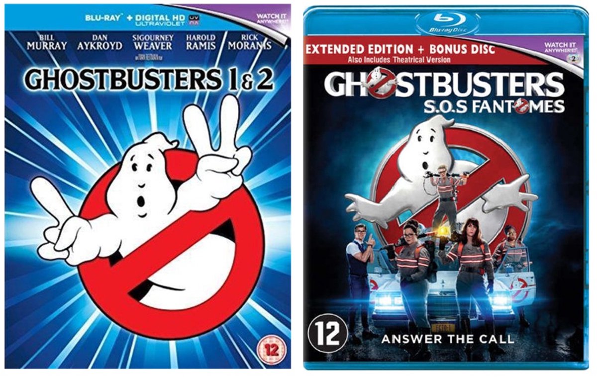 Ghostbusters (1984) + Ghostbusters 2 (1989) + Ghostbusters (2016) 4 Blu-Ray set
