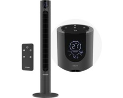Dynter Torenventilator TV26G – Ventilator met Afstandsbediening – Oscillerend – 3 Snelheden & 3 Modi – Timer tot 7,5 uur – LED Display met Nachtmodus – Stil & Energiezuinig – 115 cm hoog - Zwart