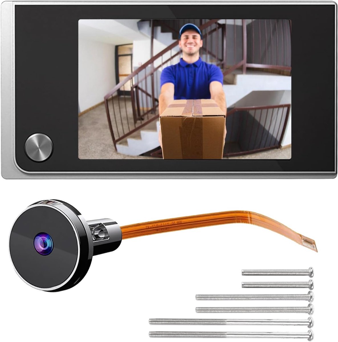 Digitale Deurspion met 3.5 Inch LCD Scherm, 170 Graden Hoek, Visuele Deurbellen en Video-opname voor Thuisveiligheid