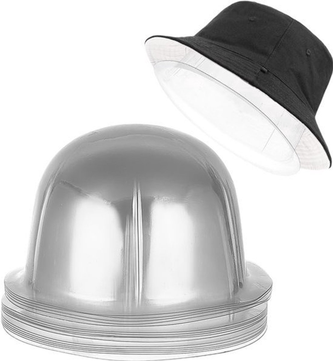 24 Stuks Hoedenhouders - Transparante Display voor Honkbalpetten - Binnendiameter 18,9 cm