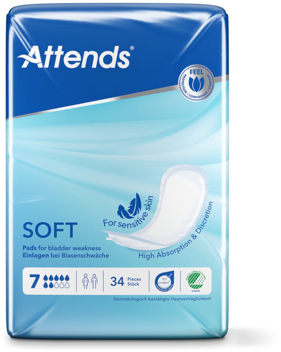 Attends Soft Incontinentie - 34 stuks - Incontinentie-inlegkruisjes