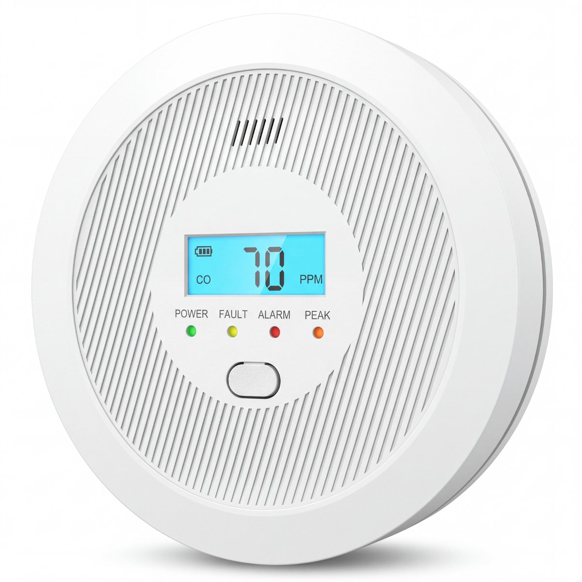 Kbstronics Koolmonoxidemelder met 10-jarige sensor en LCD display - Inclusief batterijen - CO-melder - voldoet aan Europese Norm EN50291