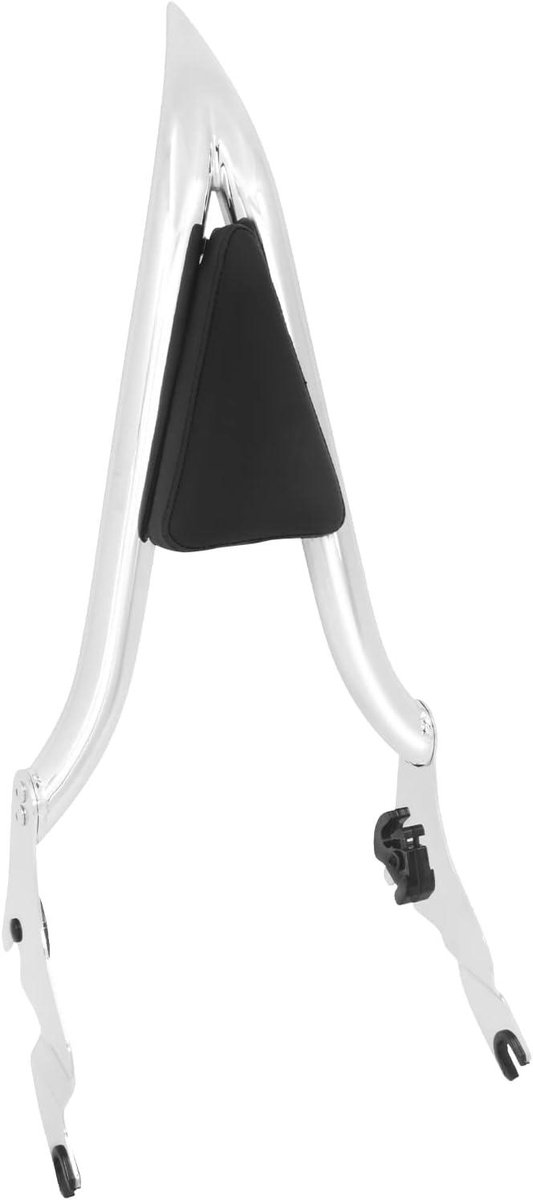 Motorfiets Rugsteun - Passagiers Steun - Comfortabel Rijden - Afneembaar Ontwerp - 21 Inch Hoog - Chroom