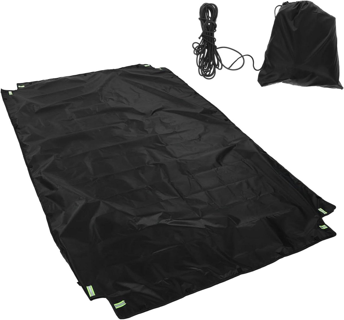 Aanhangwagen Afdekzeil - Vrachtwagenhoes Waterdicht - Bescherming Vracht - Stevige Oxford-stof - 214 x 122 x 13 cm - Zwart