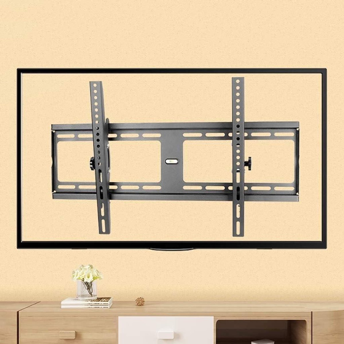 TV Beugel - Muursteun Televisie - Tv Ophangen - Vlakke Muurinstallatie - 32-40 inch - Zwart