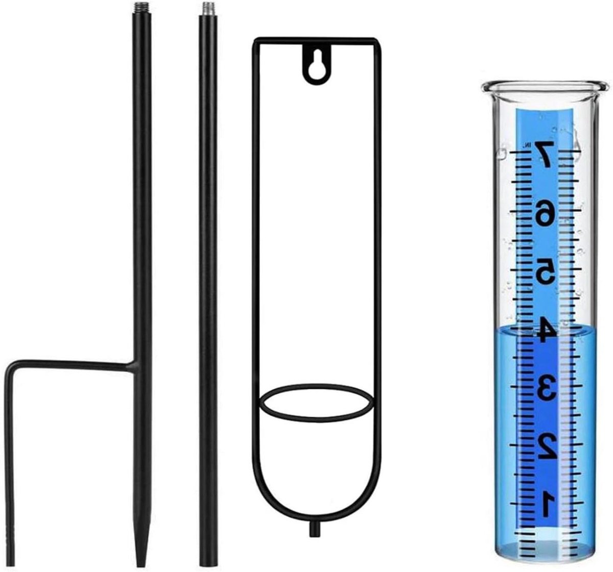 Regenmeter Tuin - Regenmeter Buiten - Neerslag Meten - Vorstbestendig Plastic - 75 cm - Transparant