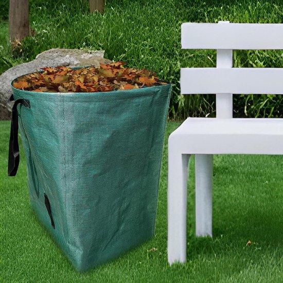 Tuinzakken - Afvalzakken Opvouwbaar - Tuinonderhoud - Halfronde Vorm - 200 liter - Groen — afbeelding 2