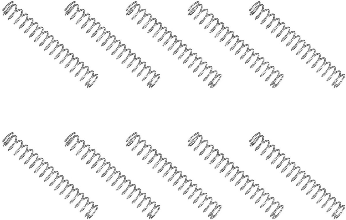 QUARKZMAN Kleine drukveer, 3 mm, buitendiameter 0,35 mm, draaddiameter 20 mm, vrije lengte 304 roestvrij staal, trekveer voor laden, huisreparaties, doe-het-zelfprojecten (zilverkleurig, verpakking